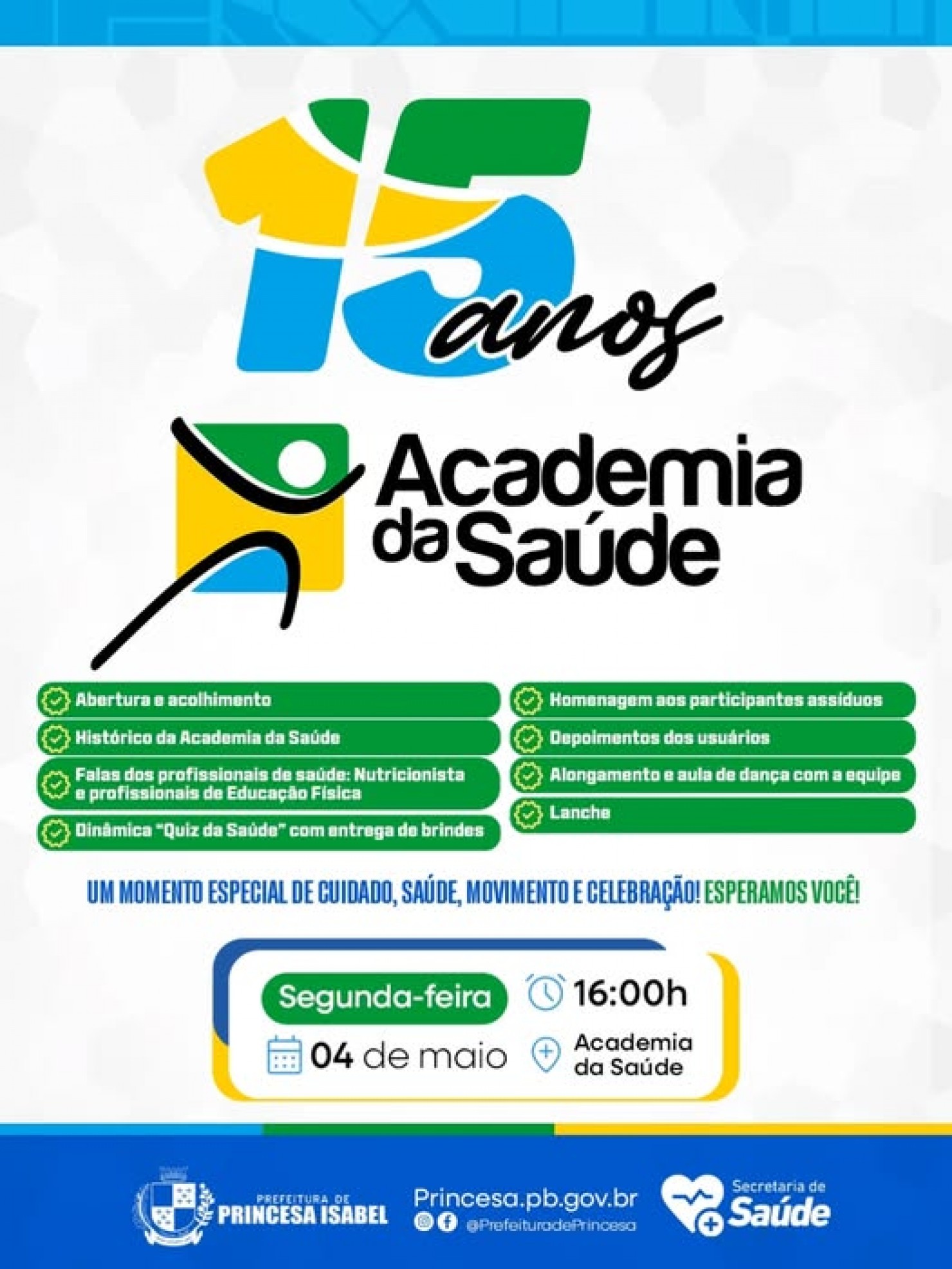 15 anos do Programa Academia da Saúde!