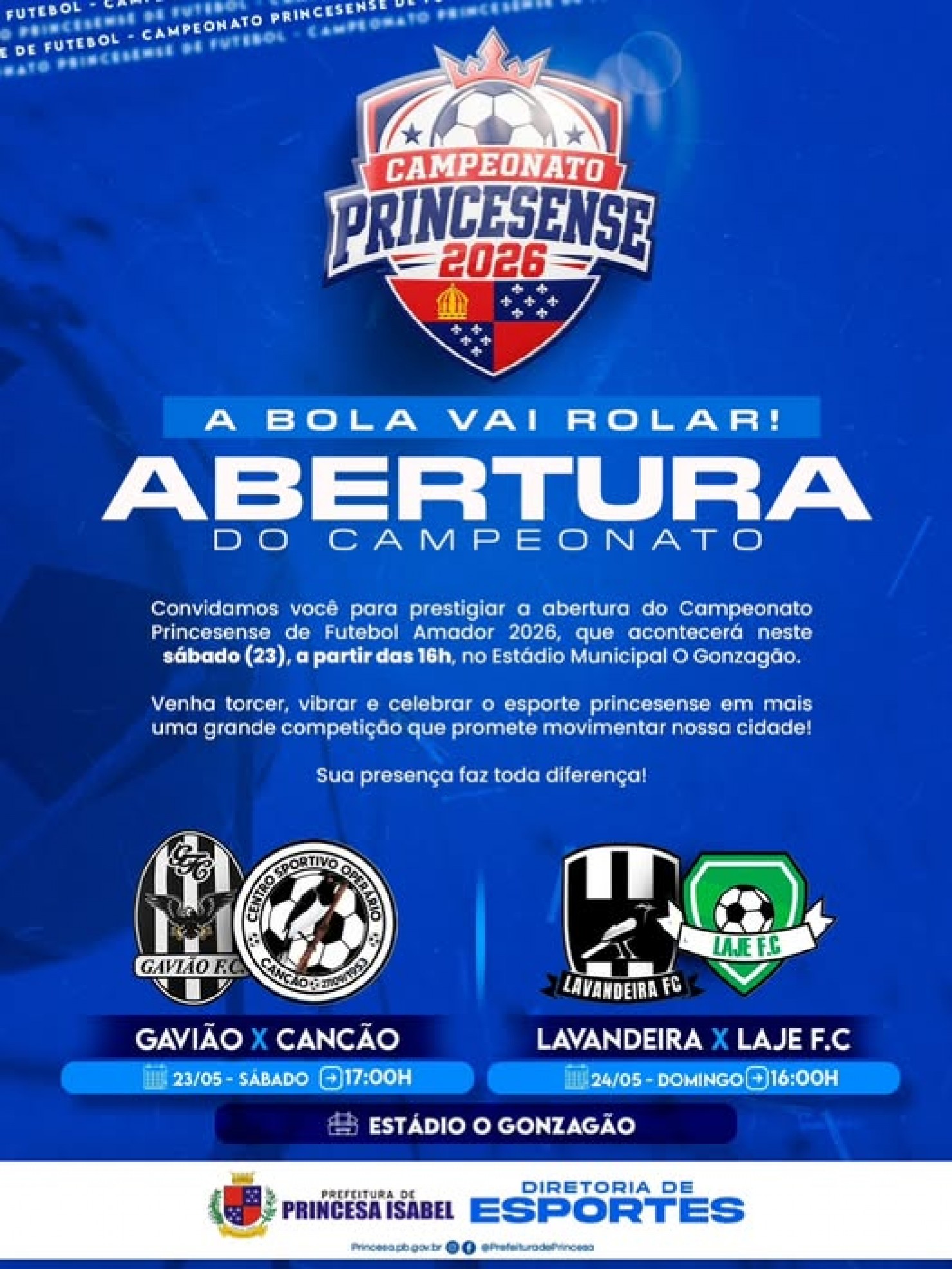A bola vai rolar!